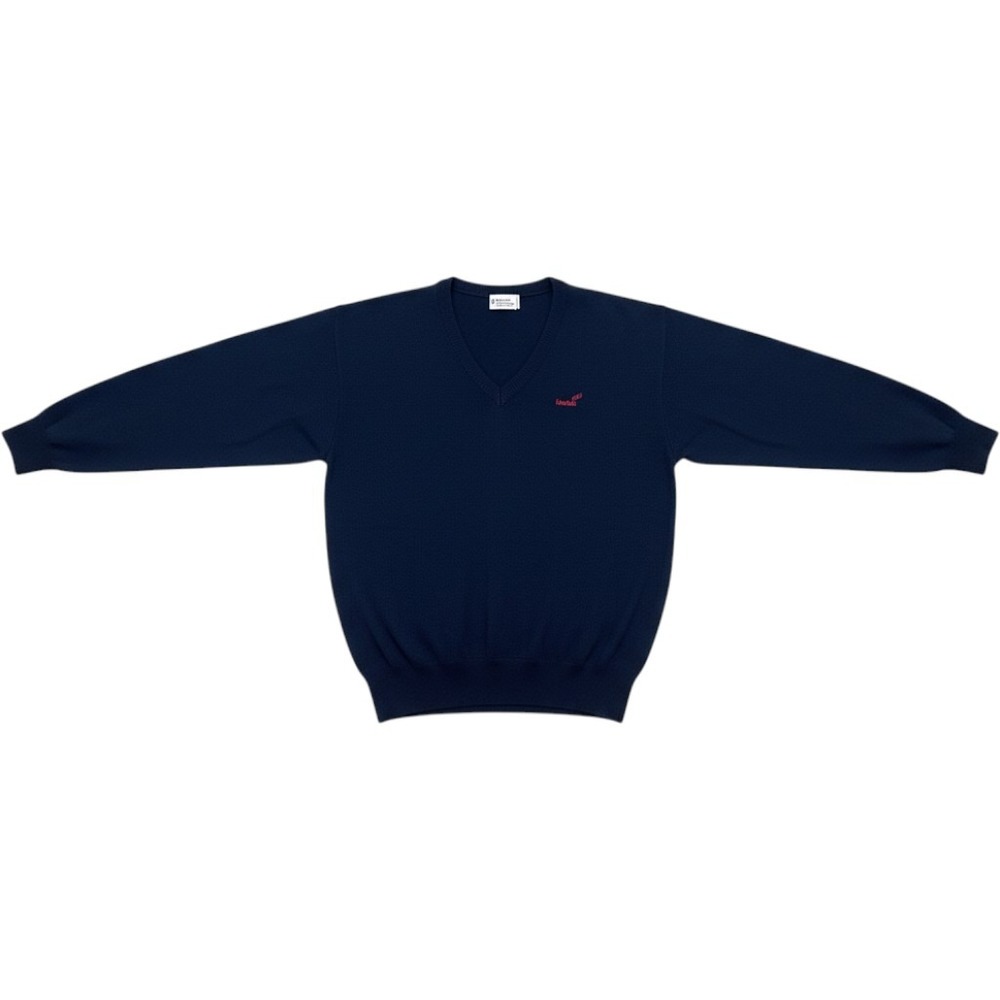 Vintage Kodak Film Spencer Promotions V-Neck Sweater Navy Blue XL Canada Made